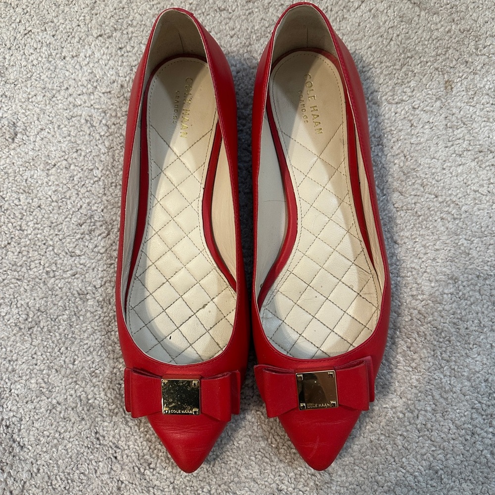 Cole Haan Women's Red Bow Flats
